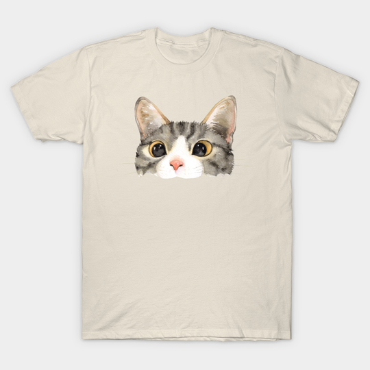Bright Eyed Kitty Cat - Cat - T-Shirt