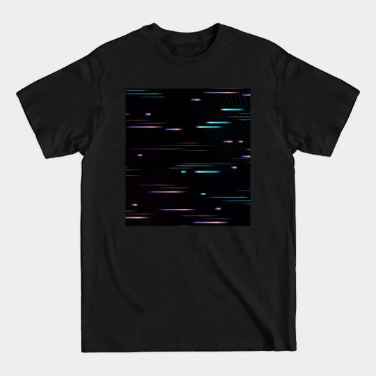 Neon Glitch Futuristic - Synthwave Vaporwave - T-Shirt