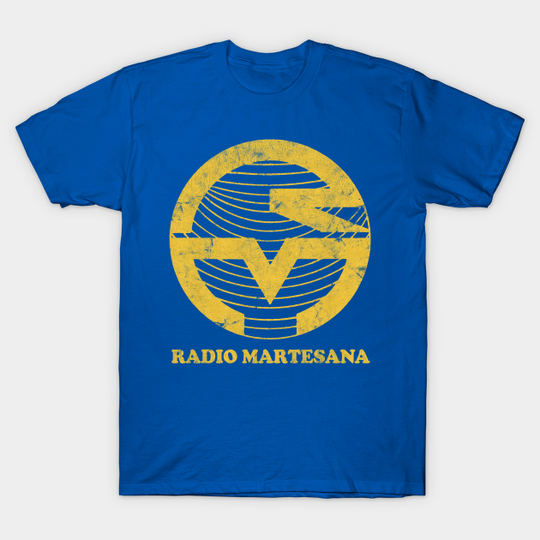Radio Martesana 95.1 FM Italia / Defunct Station 80s Faded Design - Retro Fashion - T-Shirt