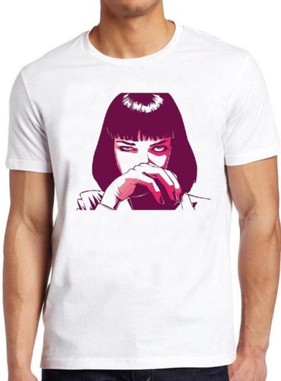 Mia Wallace T Shirt Pulp Fiction Art Tarantino Film Cult Cool Gift Tee