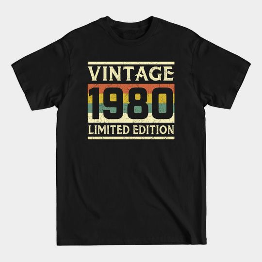 Vintage 1980 Limited Edition 41st Birthday - 41st Birthday Gift Ideas - T-Shirt