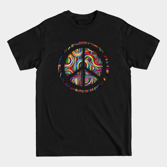 Colorful Abstract Peace Symbol - Peace Symbol - T-Shirt