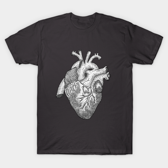 Anatomical Heart Ink Illustration - Alternative - T-Shirt