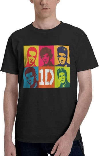 Youth Men Shirt Crewneck Short-Sleeve One Direction Band Tshirt