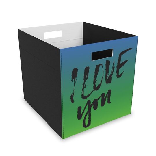 I Love You Rainbow Colored Felt Storage Box