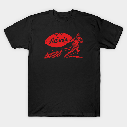 Vintage Football - Atlanta Falcons (Red Atlanta Wordmark) - Atlanta Falcons - T-Shirt