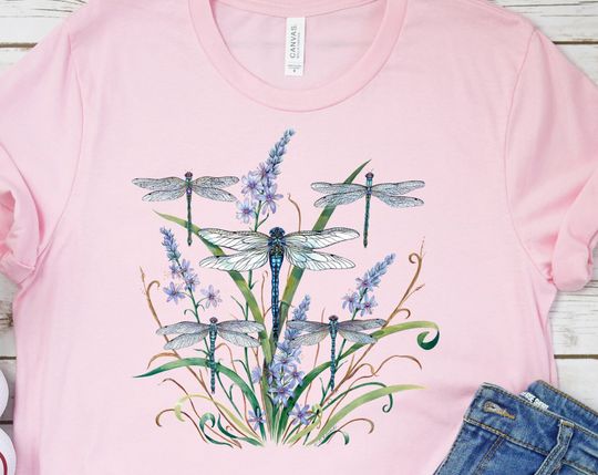 Springtime T-shirt, Dragonfly Lace Tee