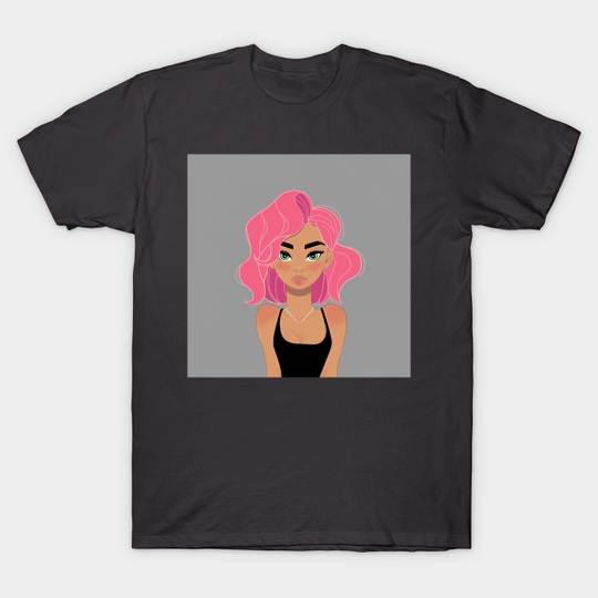 ANNA GIRL VECTOR - Girl Vector Illustration - T-Shirt
