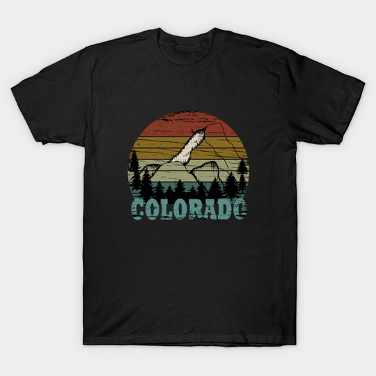 colorado sunset vintage state - Colorado State - T-Shirt