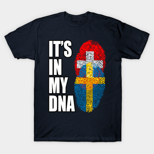 Switzerland And Swedish Mix DNA Heritage - Switzerland And Swedish - T-Shirt