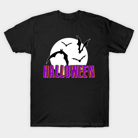 Moon Halloween Costume Bats - Halloween - T-Shirt