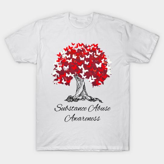 Substance Abuse Awareness Butterfly Support - Substance Abuse - T-Shirt