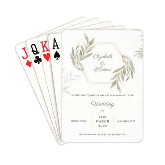 Custom Playing Cards Decks Personalized Love Wreath Favors | Flower Personalized Wedding Favors | Wedding Gifts DM93 | Playing Cards Decks