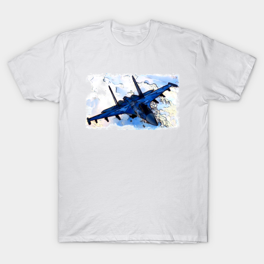 Aviation Fighter Jet blue - Fighter Jet - T-Shirt