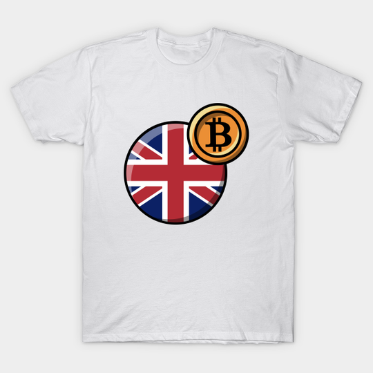 UK flag bitcoin, legalized bitcoin, cryptocurrency - United Kingdom - T-Shirt