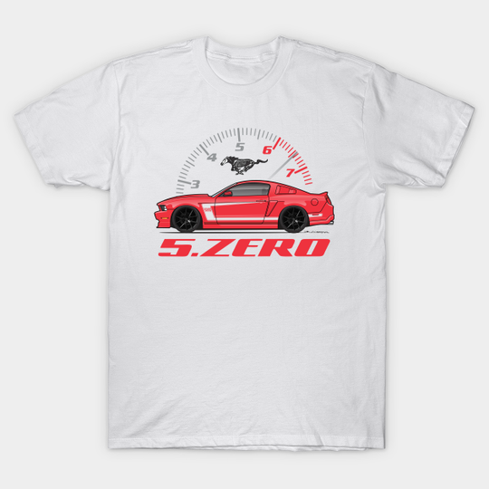 5.ZERO-Red with White - 2012 Boss 302 - T-Shirt