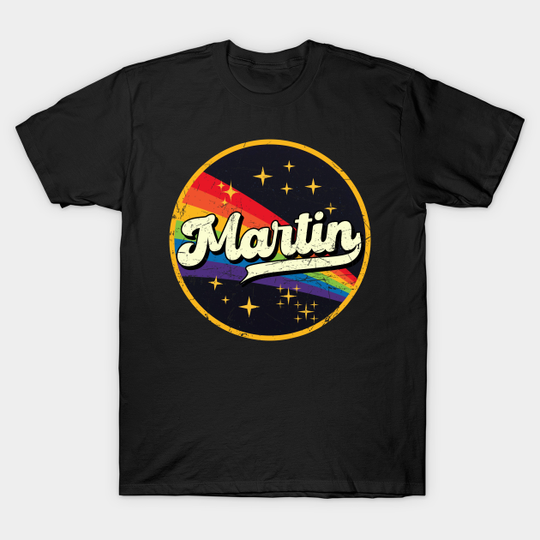 Martin // Rainbow In Space Vintage Grunge-Style - Martin - T-Shirt