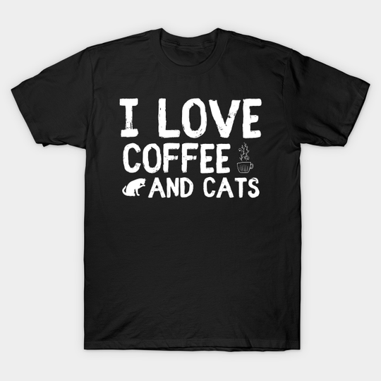 Cat coffee gift cat lover - Cat Coffee - T-Shirt