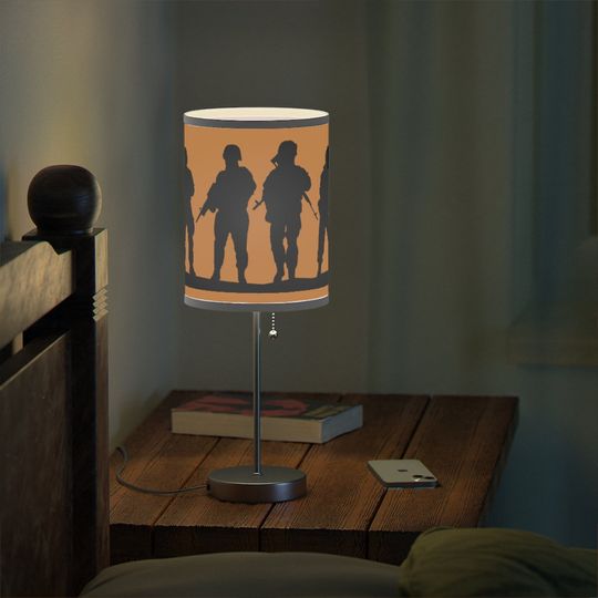 Soldiers Lamp on a Stand,  Never Forgotten Night lamp, USA Marine