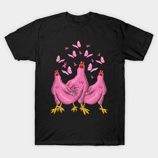 Farm Animal Insect Girly Butterfly Chicken - Chicken - T-Shirt