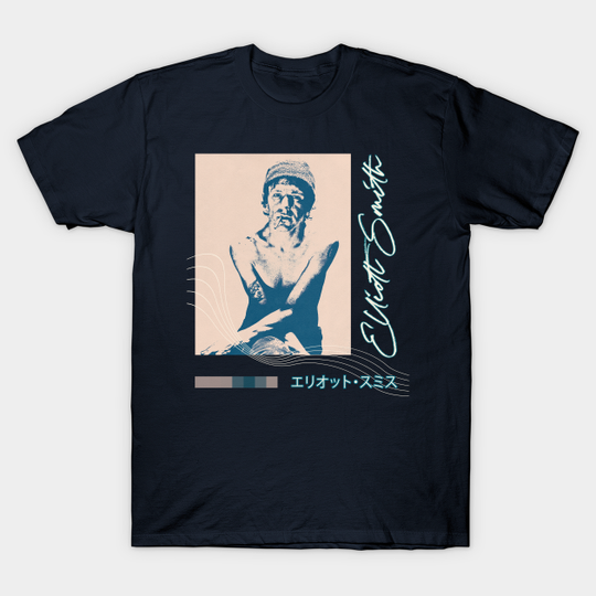 Elliott Smith / Aesthetic Fan Art Design - Elliott Smith - T-Shirt