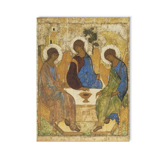 Holy Trinity Icon Ceramic Photo Tile, Saint Trinity icon, Hospitality Abraham, Saint Trinity Rublev