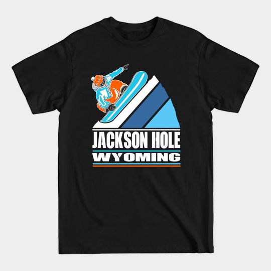 Jackson Hole Wyoming - Vintage Snowboarder - Jackson Hole Wyoming - T-Shirt