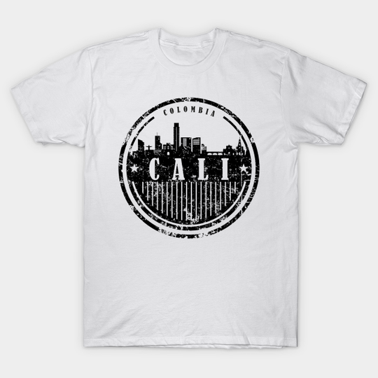 Cali, Colombia White Skyline - Designshirt - T-Shirt