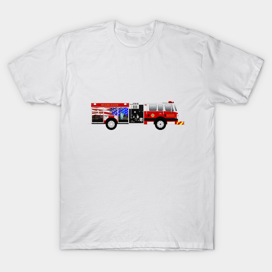 Fire Engine 3 Miami Dade Fire Rescue - Miami Dade Fire Rescue - T-Shirt
