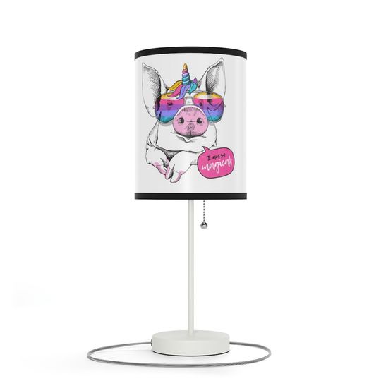 Unicorn Pig Lamp on a Stand, US|CA plug, home decor