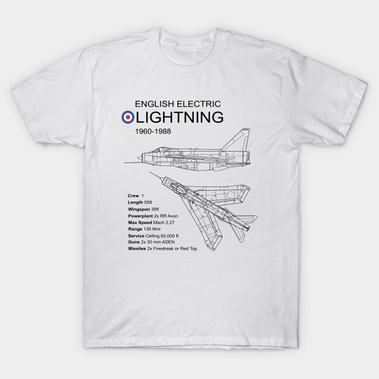 RAF English Electric Lightning - Electric Lightning - T-Shirt