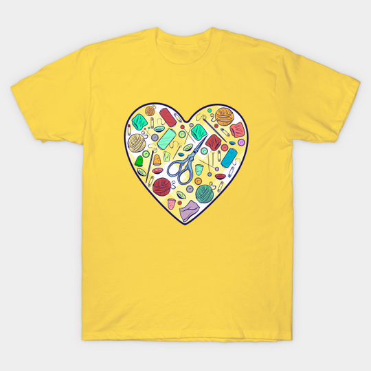 Crafting Needlework Embroidery Quilting Love Heart - Crafting - T-Shirt