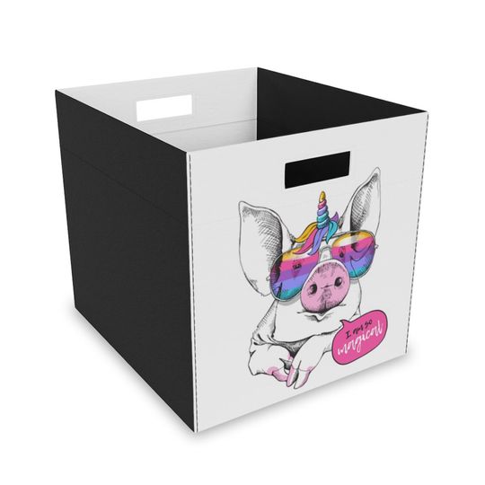 Unicorn Pig Felt Storage Box