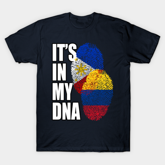 Colombian And Filipino DNA Mix Flag Heritage - Colombian And Filipino Mix Heritage - T-Shirt