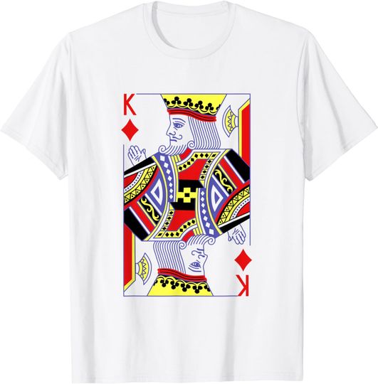 King Of Diamonds Royal Flush Costume Halloween Poker Casino T-Shirt
