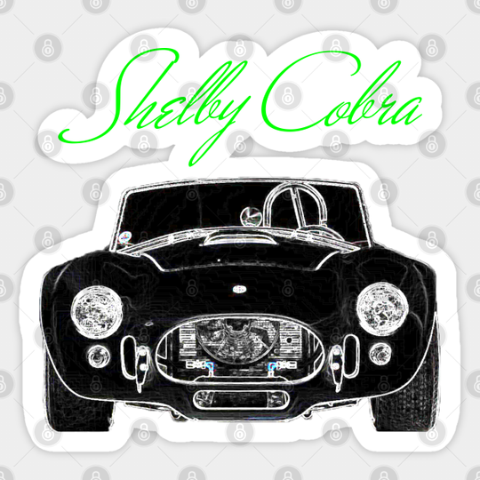 AC Cobra Shelby Front View & Back View - Ac Cobra - Sticker