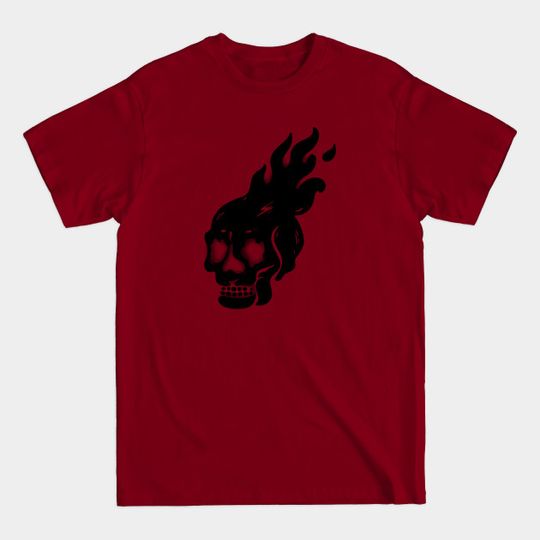 Fire Skull - Grunge Aesthetic - Grunge Aesthetic - T-Shirt
