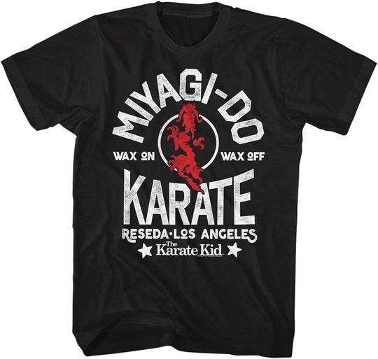 Karate Kid 1980's Teen Martial Arts Movie Miyagi Do Reseda Adult T-Shirt Tee