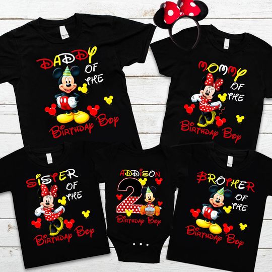 Mickey Mouse Birthday Shirt, Mickey Mouse Boy's Shirt, Mickey Birthday Tee, Matching Family Shirts