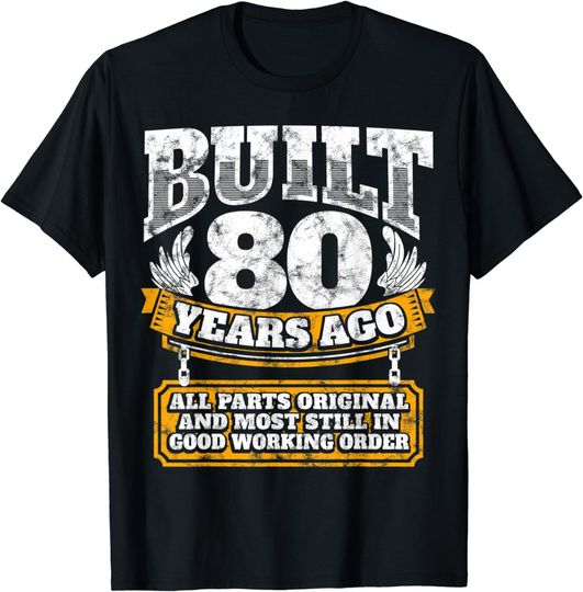 Funny 80th Birthday Shirt B-Day Gift Saying Age 80 Year Joke
