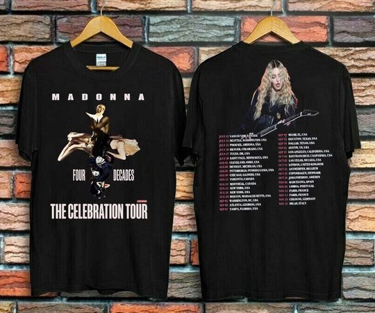 Madonna Queen Of Pop The Celebration Tour 2023 T shirt, Madonna Tour 2023 Double Sided T-Shirt