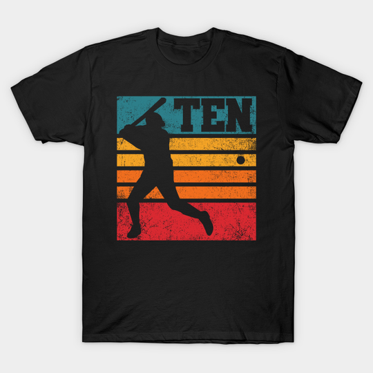 10th Birthday Baseball Softball - 10th Birthday - T-Shirt