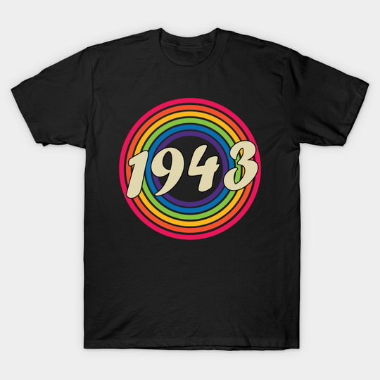 1943 - Retro Rainbow Style - 1943 - T-Shirt