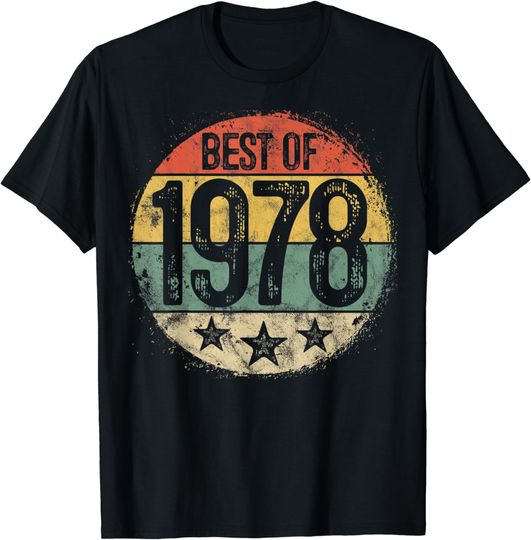 Circular Vintage Best of 1978 45 Year Old Gift 45th Birthday T-Shirt