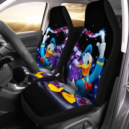 Donald Duck Glitter Disney Graphic Cartoon Car Seats Cover