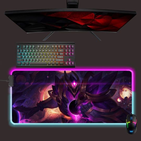 Mordekaiser led mouse mat, video game rgb mouse pad, gaming mouse pad, desk mat, gift for gamer