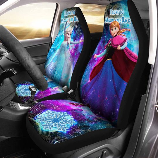 Elsa Princess Rainbow Bling Glitter Disney Car Seats Cover