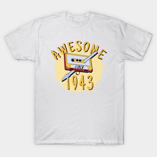 Vintage 1943 - 80th Birthday- 1943 - T-Shirt