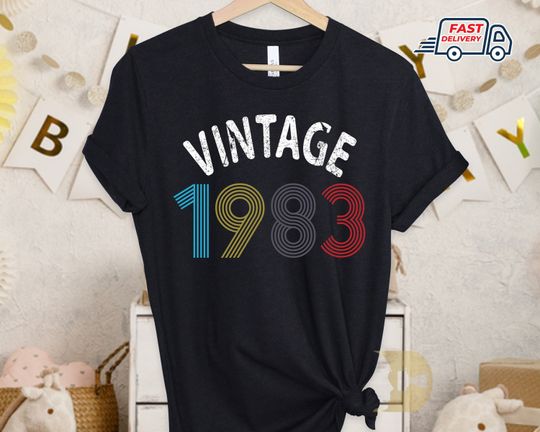 40th Birthday T Shirt UK, Vintage 1983 Birthday Shirt 2023, 40th Birthday T-Shirt