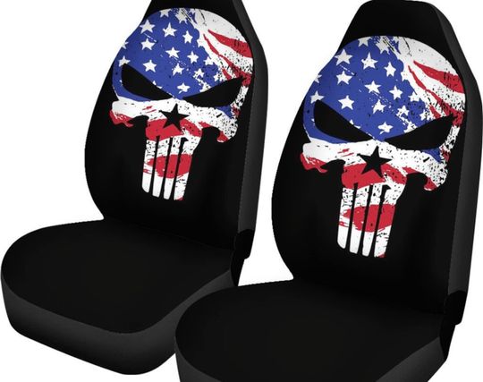 American Skull Patriot Car Seat Covers
